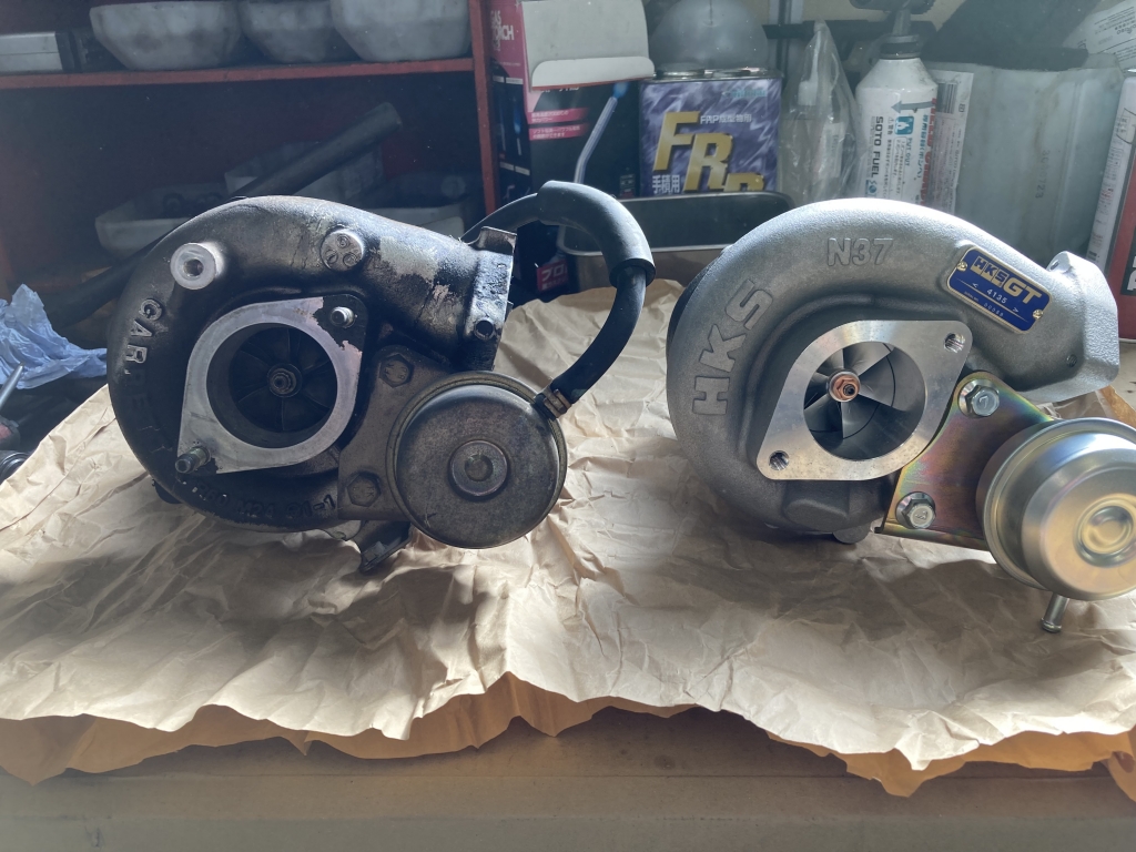 日産シルビアS15 排気漏れ修理からのHKS GT4135タービン