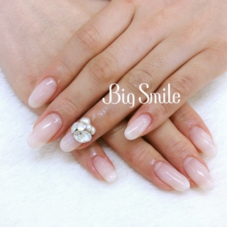 シアーホワイトピンク Double180dx Nail Salon Big Smile 山形ﾈｲﾙｻﾛﾝ ビッグ スマイル