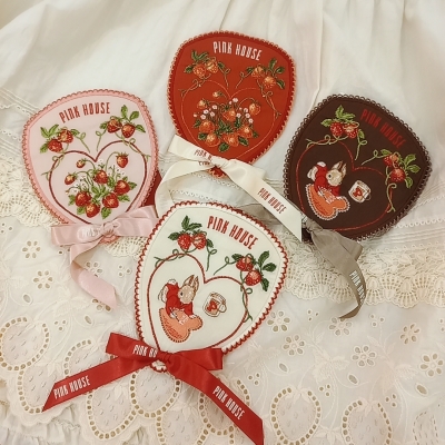 ピンクハウス Rambling Hearts刺繍ワッペン アイボリー