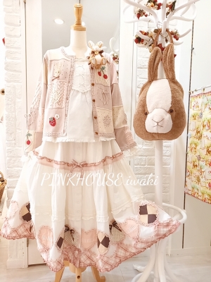 【試着のみ】ピンクハウス 生成 クッキーラビッツプリント ワンピース/2024年 PINK HOUSE（ピンクハウス）の「クッキーラビッツプリントフード