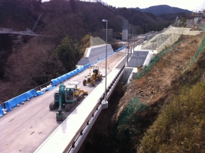 IC東側付近の、県道510号新道