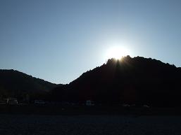 日が落ちます。