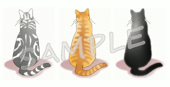 猫後姿サンプル
