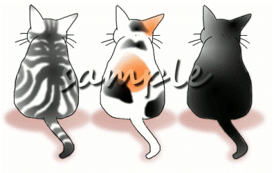 仔猫のうしろ姿イラスト素材