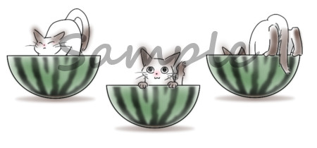 西瓜猫アイコンサンプル