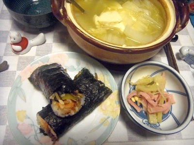 RIMG0013_0208夜-海苔巻き、豆腐鍋、ハムとジャガイモのソテー_400.jpg