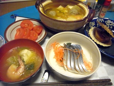 RIMG0017_0218夜-つみれ鍋、焼きホタテ、しめ鯖、トマト_400.jpg