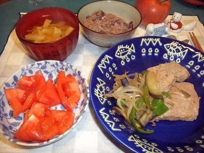 RIMG0004_1216夜-ポークソテー、トマト、豆腐スープ、お赤飯_400.jpg