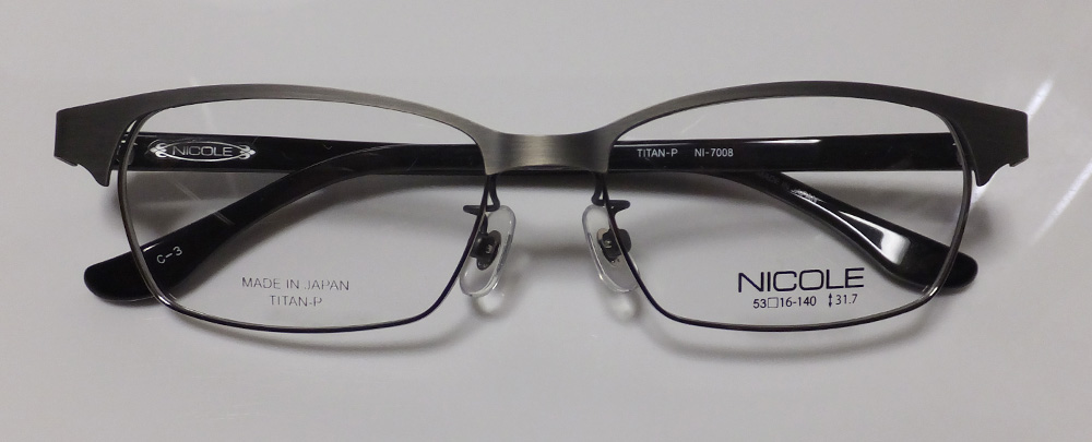 NICOLE 日本製 眼鏡 フレーム 人気 TITAN 男女用 78 NICOLE 日本製 眼鏡 フレーム 人気 TITAN 男女用 78