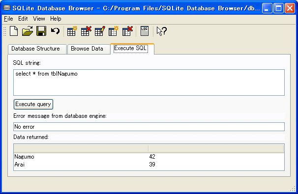 SQLite Database Browser3