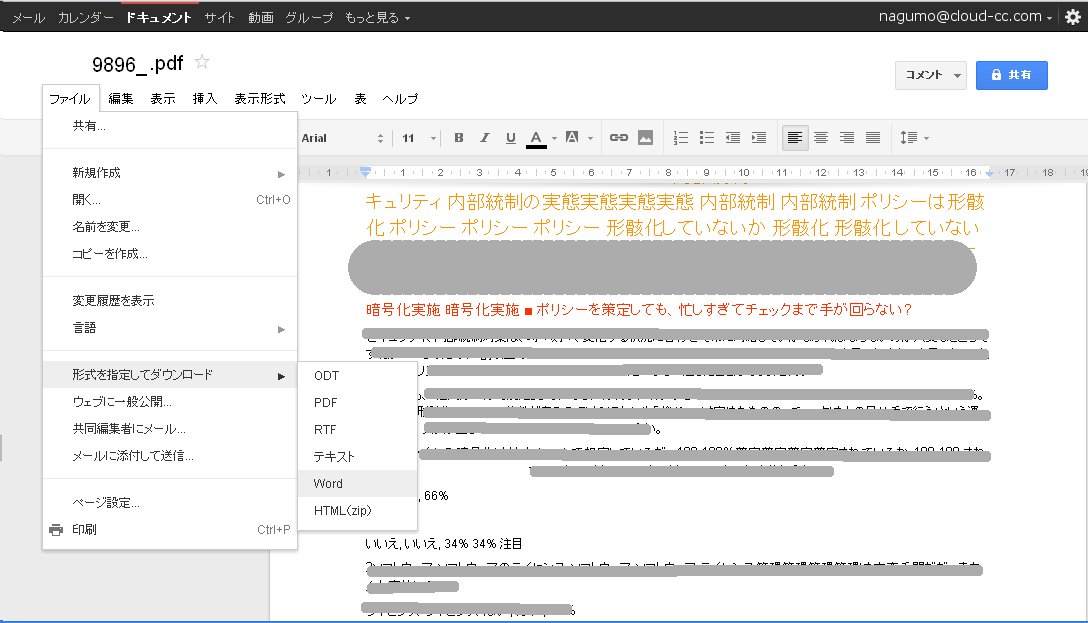 ダウンロード時の変換オプション