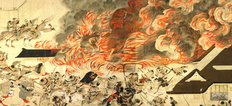 平家物語 祇園精舎の鐘の声 木版画 扇面屏風 銘有 箱 源平合戦 和室