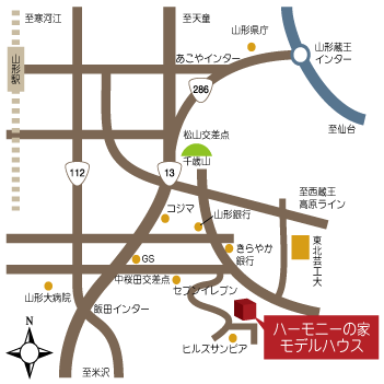 ハーモニーの家 地図