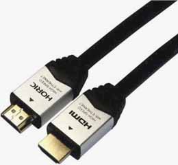 HORIC ハイスピードHDMIケーブル 3D 4KX2K解像度 フルHD 対応 金メッキ端子 ヘッド形状-V字 シルバー色