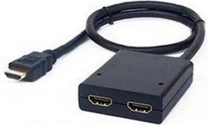 HDMI分配器 フルハイビジョン対応【HSP0102D】(セット)保証付,ケーブルもう1本付属