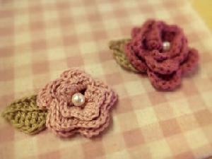 ハンドメイド教室 *お花の立体モチーフ* 作品☆