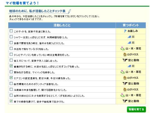 チェック表