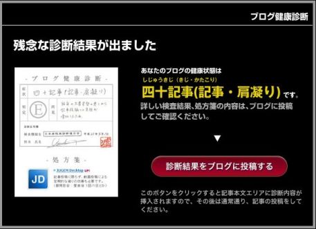 ブログ診断結果