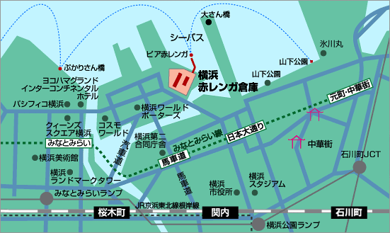 赤レンガ倉庫地図