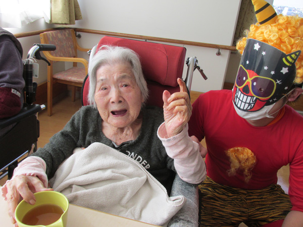 節分の豆まき