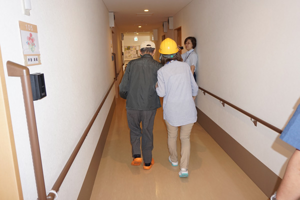 サティエで消防訓練