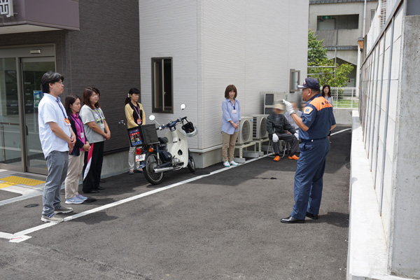 サティエで消防訓練