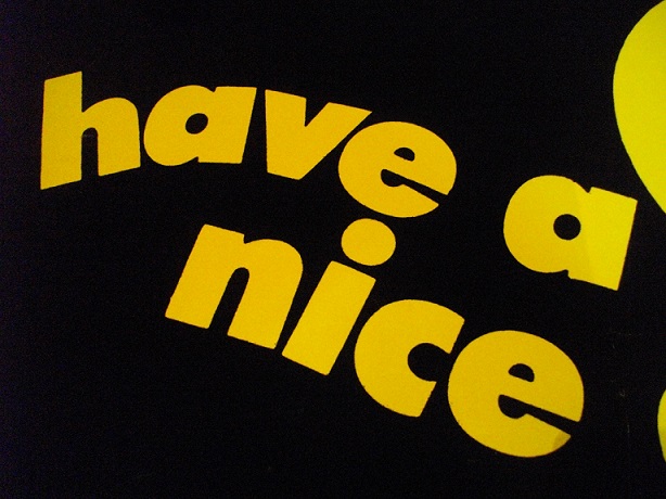 1971 vintage Have A Nice Day ブラックライトポスター HAVE A NICE DAY VINTAGE SILKSCREEN BLACKLIGHT POSTER 1970
