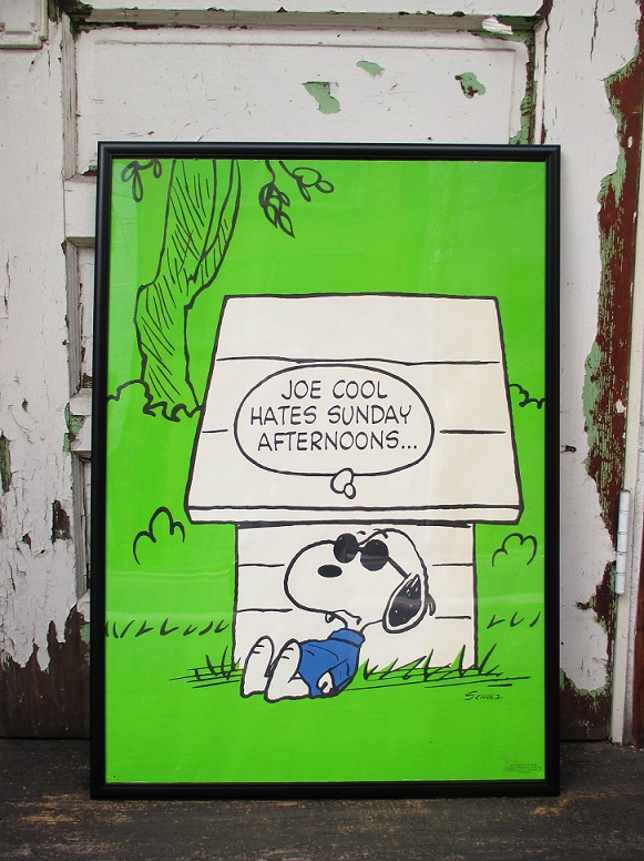 1983年 スヌーピー フレーム ポスター USA SNOOPY ピーナッツ PEANUTS ヴィンテージ