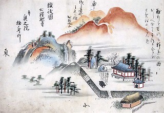 中国四国名所旧跡図(出釈迦寺)