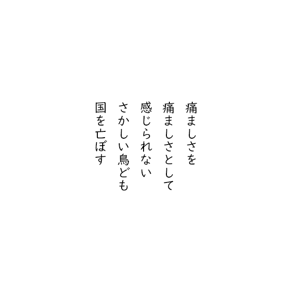 詩 五行詩【さかしい鳥ども】 | 航の SKY NOTE