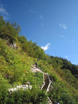 常念から下山