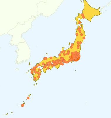 地域別のアクセス元