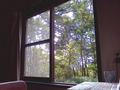 寮の部屋からの風景