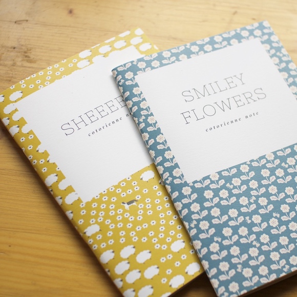 cotorienne note コトリエンヌ ノート sheeeeep, smiley flowers