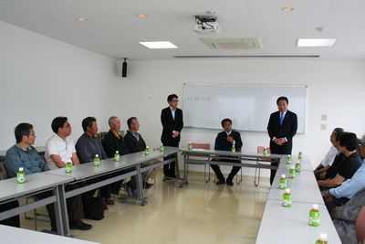 漁協の方々と野田元総理