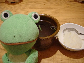 お通し〜コラーゲンたぷーりスープ&大根おろし