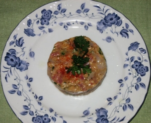 マグロと帆立のタルタル