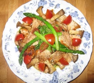 鶏胸肉のローストのサラダ