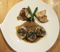 鶏ガランティーヌの筍包み焼き