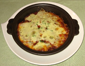 ナスのカレー風チーズ焼き
