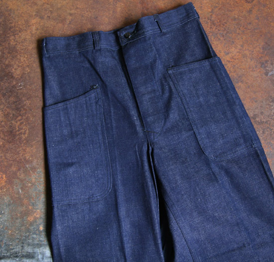 40s us navy denim trousers