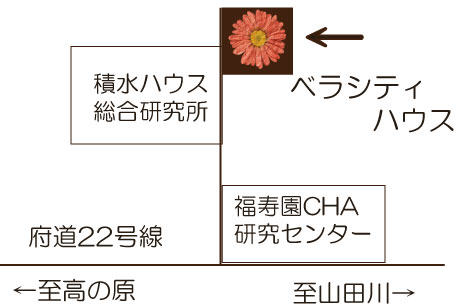 ベラシティハウスの地図