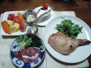 Xmasチキンとケーキ