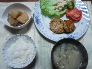 鶏つくね照り焼きバーグ