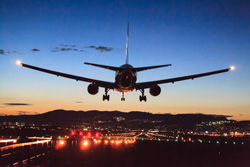 飛行機のランディング