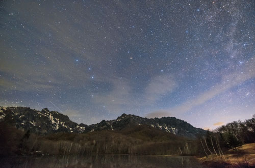 鏡池の星空