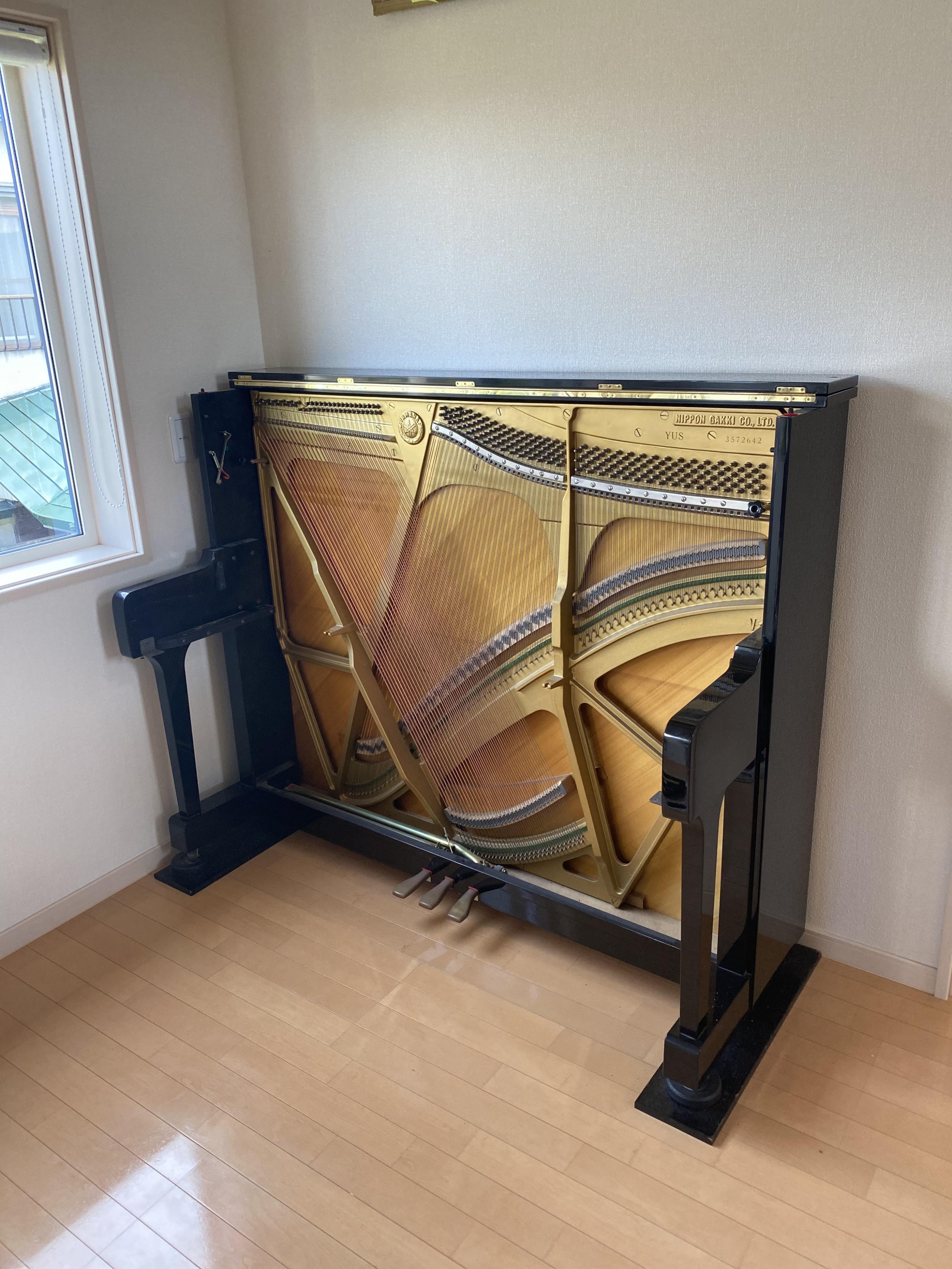 解体して持っていける方、アップライトピアノ