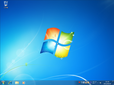 Windows 7 が起動しました。 Windows 7 が起動しました。