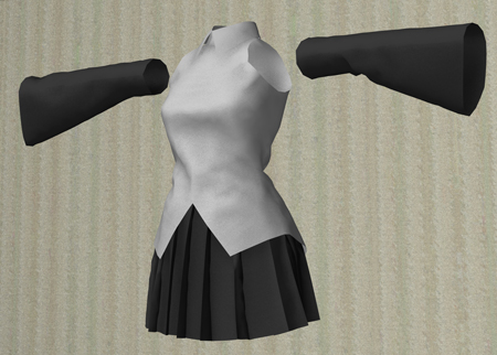 初音ミクのブラウス3Dモデル