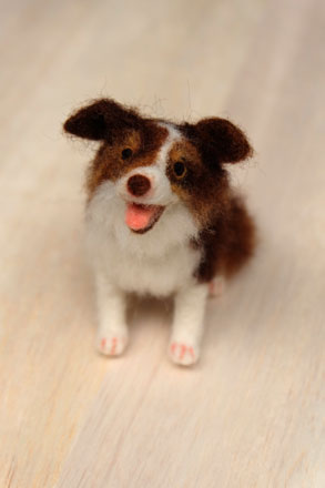 はねつきりんごフェルトオーストラリアンシェパード花ちゃん
